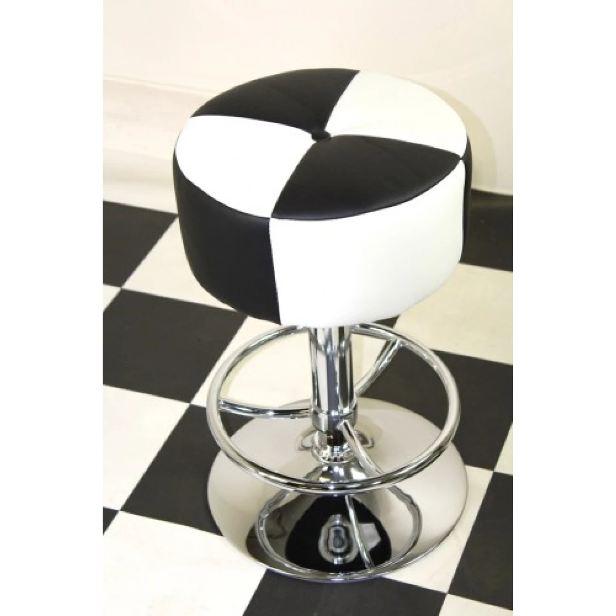 Morani Bar Stool Black White