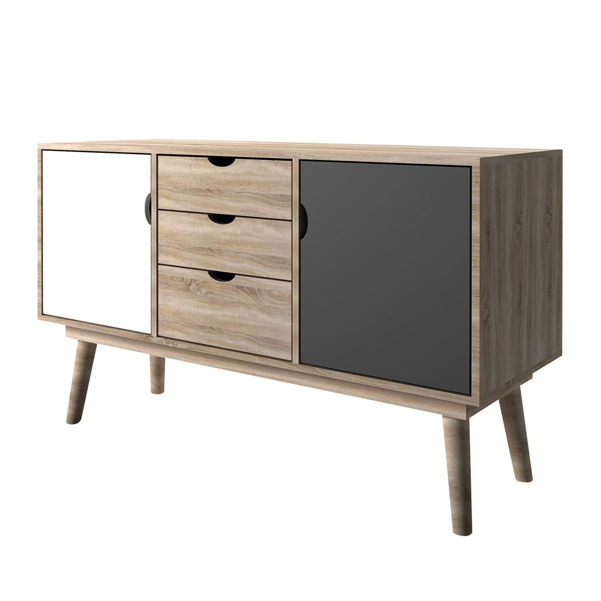 Secily Oak 2 Door Sideboard Grey