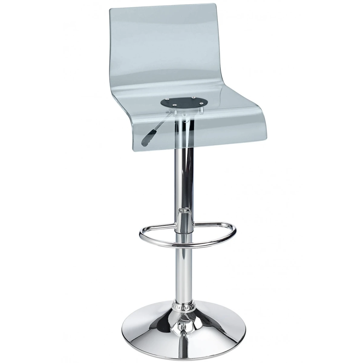 Snazzy Adjustable Acrylic Bar Stool Smoked