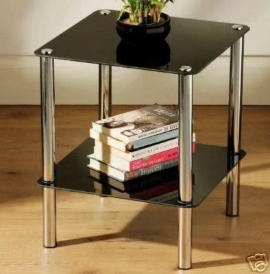 Waldone 2 Tier Glass Side Table