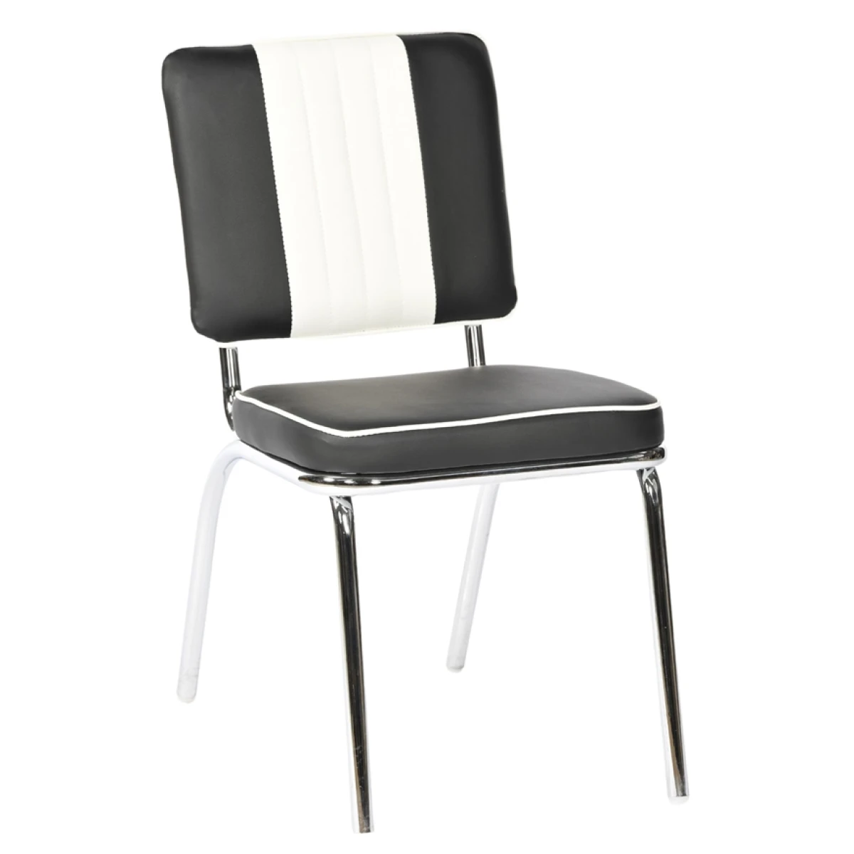 Chicago Retro Kitchen Diner Chair Chrome Legs - Image 1