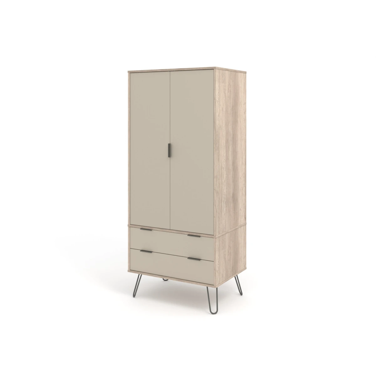 Augustine Driftwood 2 Door 2 Drawer Wardrobe