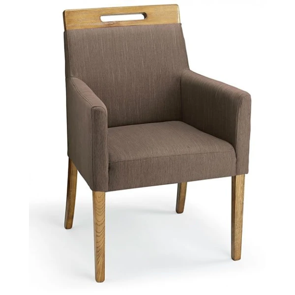 Modosi Fabric Wood Chair Brown