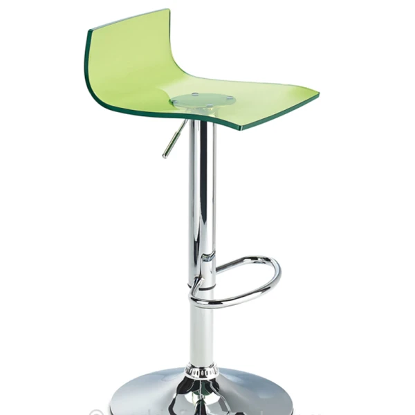 Wye Transparent Acrylic Adjustable Breakfast Bar Stool - Green.