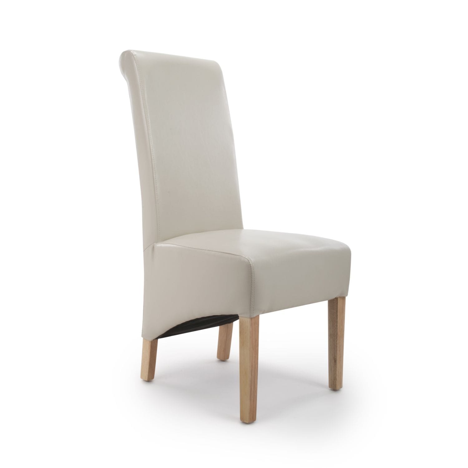 Karren Rol Bonded Leather Ivory Chair