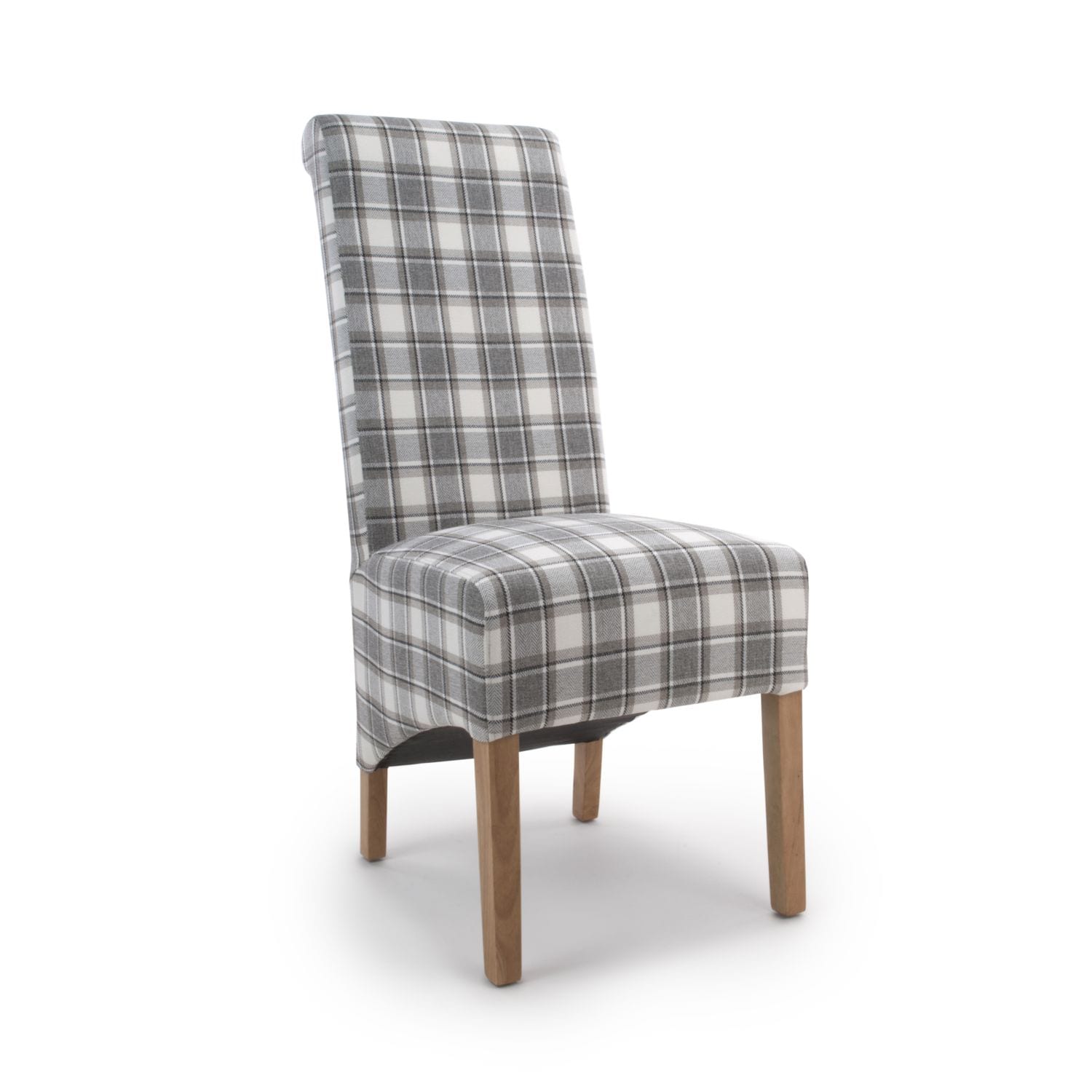 Karren Roll Herringbone Check Cappuccino Chair