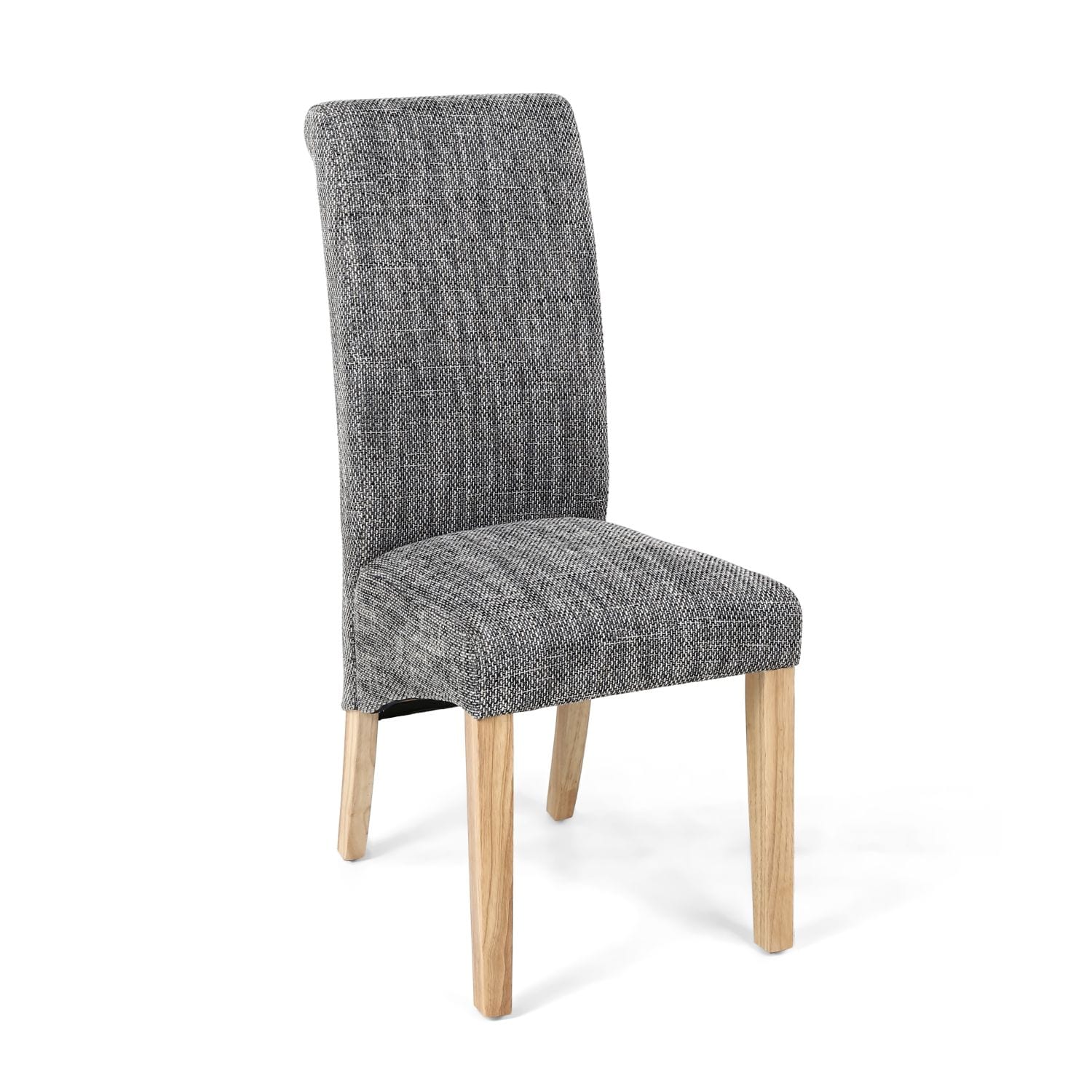 Karma Scroll Tweed Grey Chair