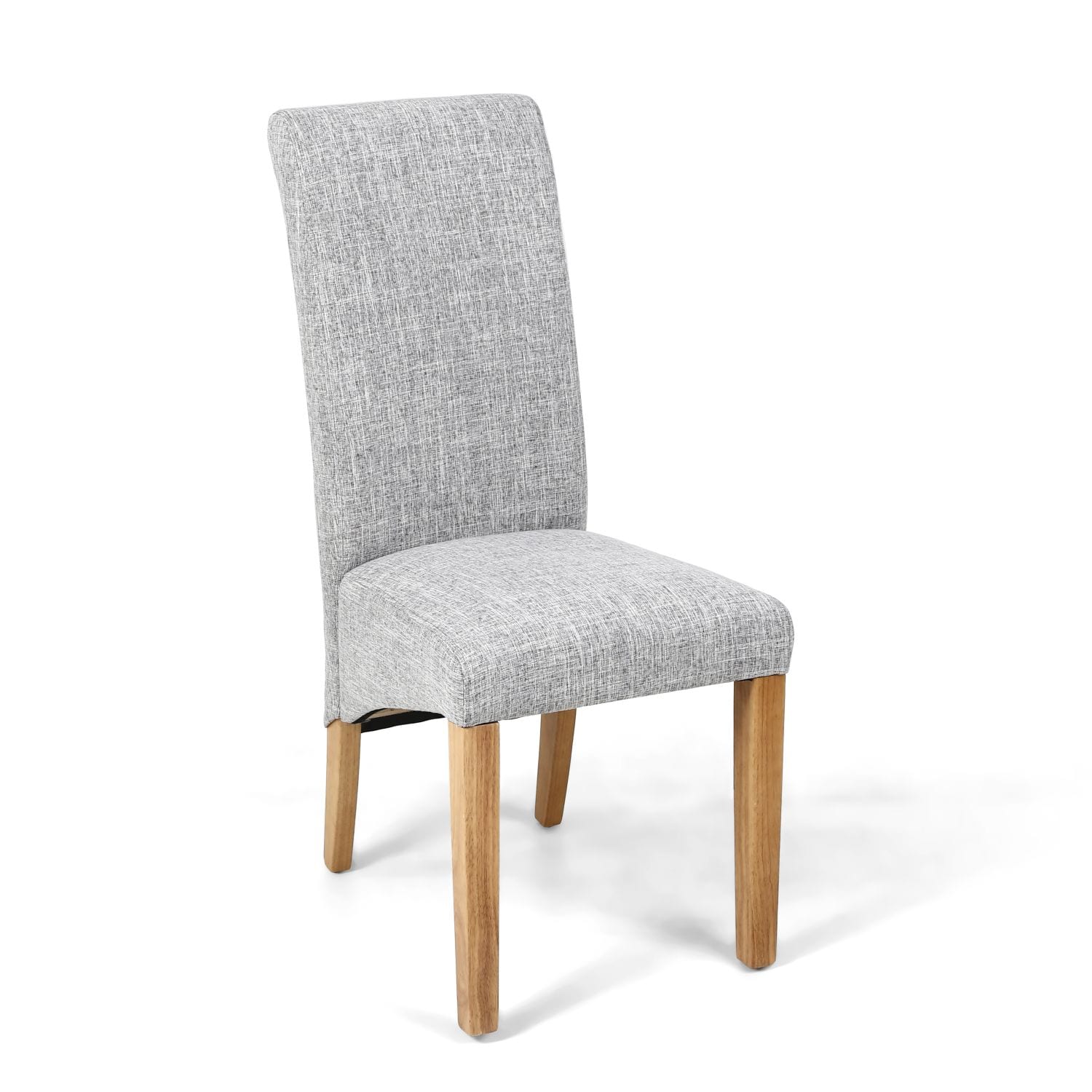 Karma Scroll Flax Effect Grey Weave Chair