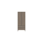 Tamarine Two Door Two Draw Wardrobe - Grey Oak