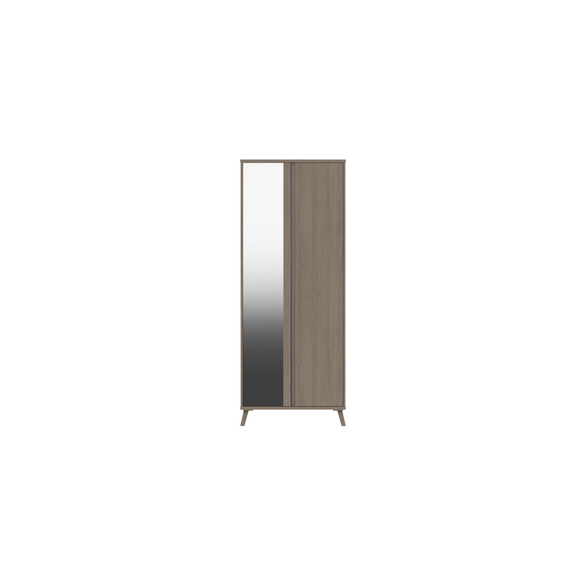 Tamarine Two Door Mirror Wardrobe - Grey Oak