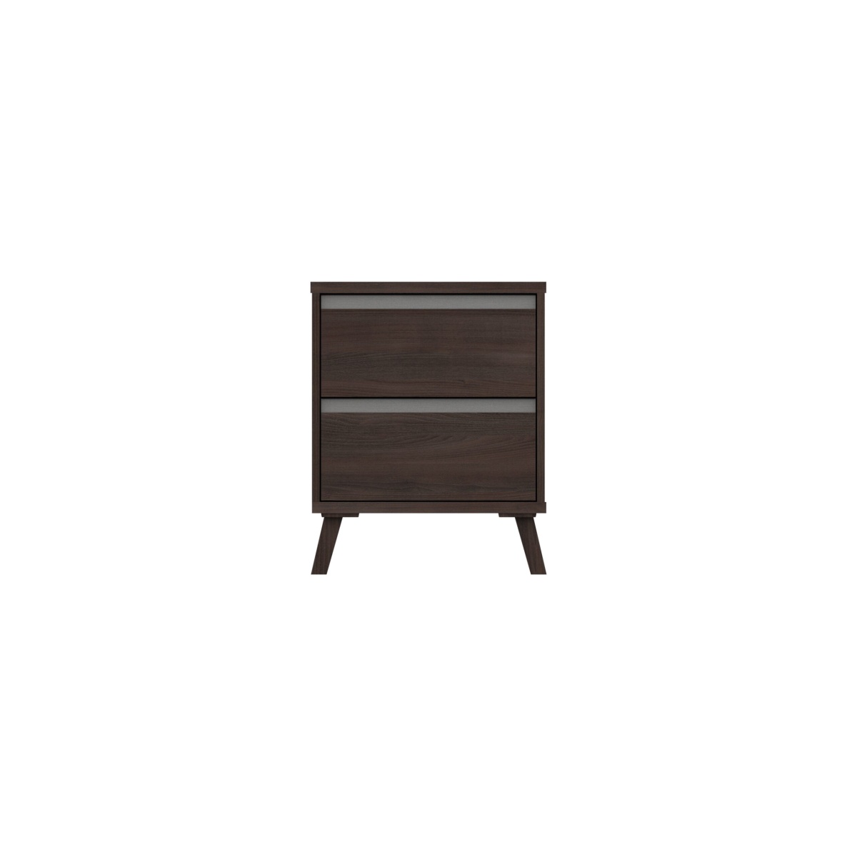 Tamarine Two Drawer Bedside Table - Truffle Oak