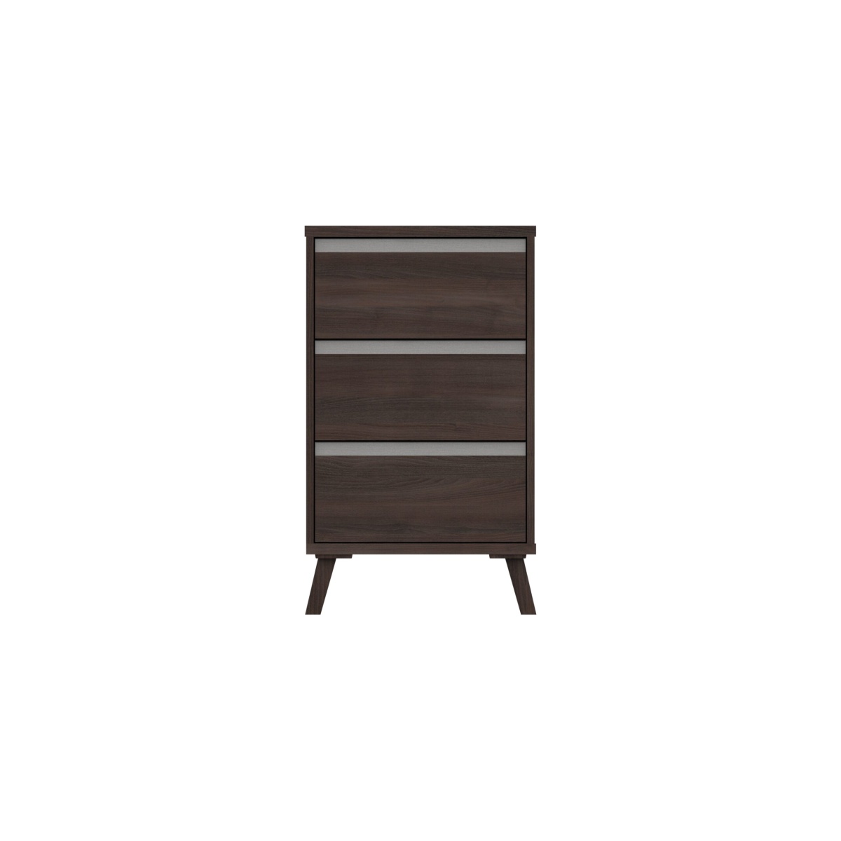 Tamarine Three Drawer Bedside Table - Truffle Oak