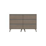 Tamarine Three Draw Double Chest - Grey Oak