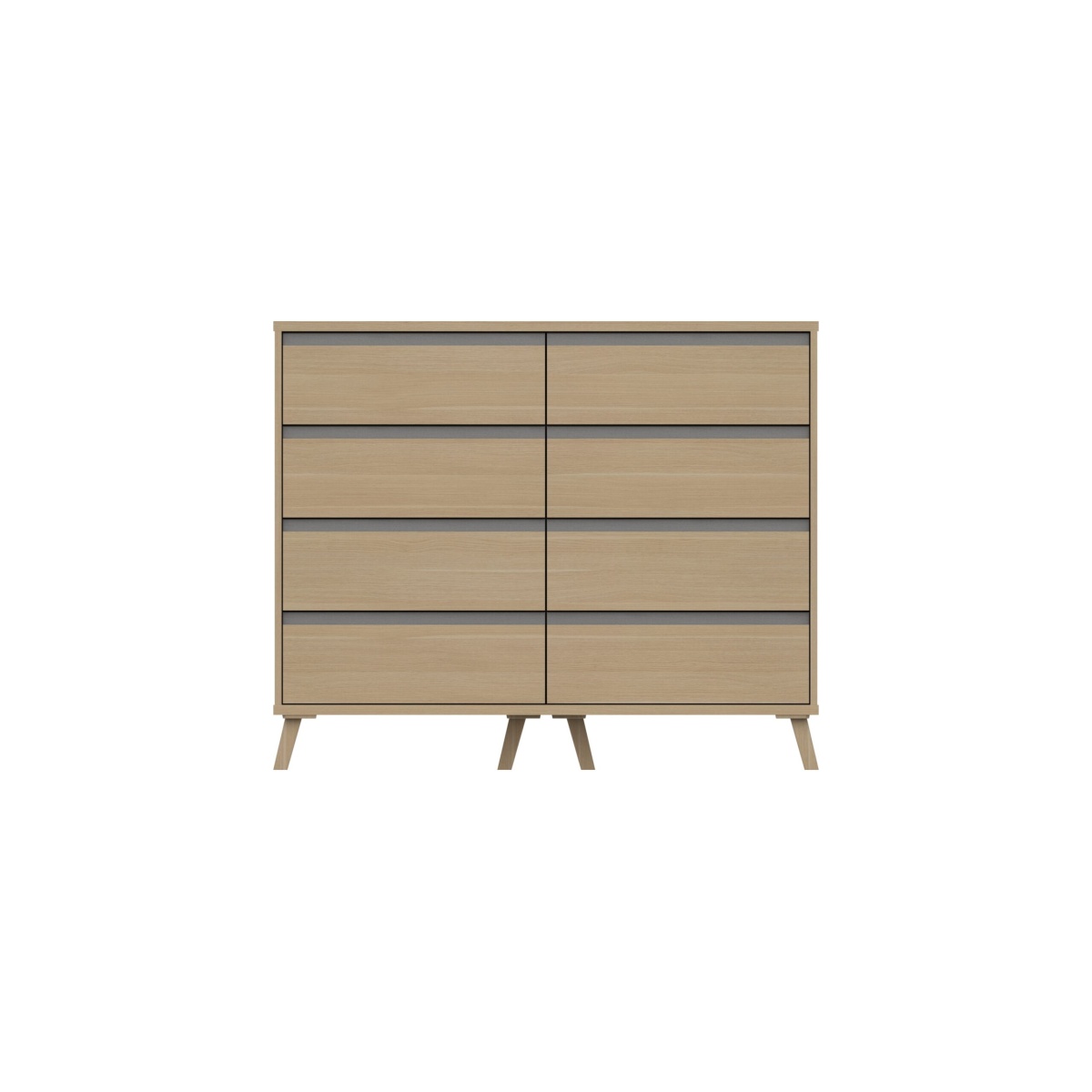 Tamarine Four Draw Double Chest - Oak