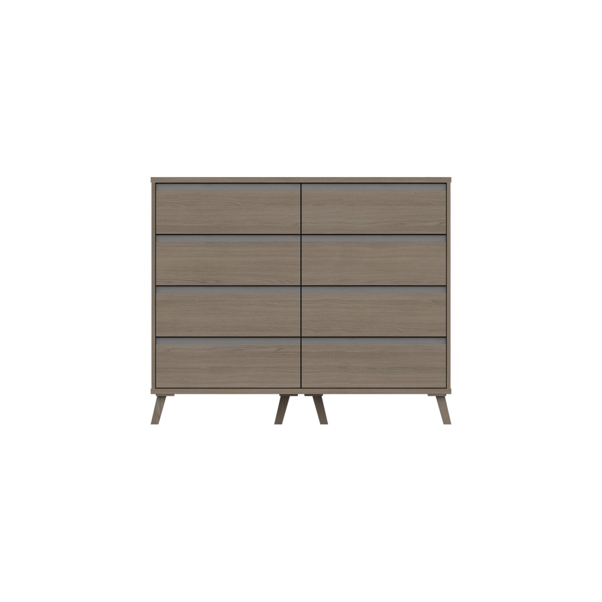 Tamarine Four Draw Double Chest - Grey Oak