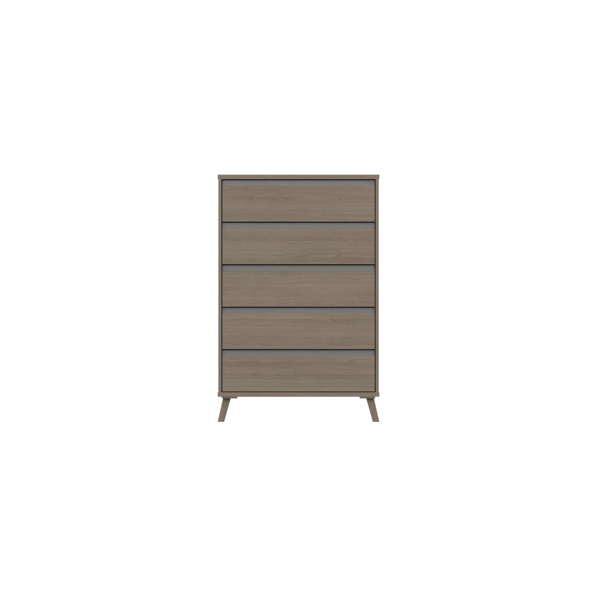 Tamarine Five Draw Chest - Grey Oak