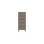 Tamarine Five Draw Narrow Chest - Grey Oak