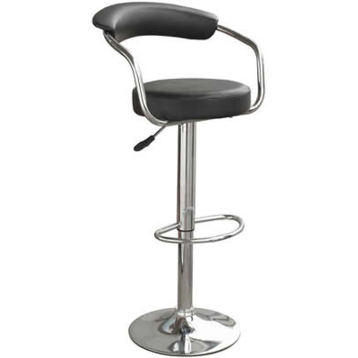 Drenzy Height Adjustable Breakfast Bar Stool Chrome Base.