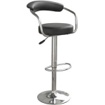 Drenzy Height Adjustable Breakfast Bar Stool Chrome Base.