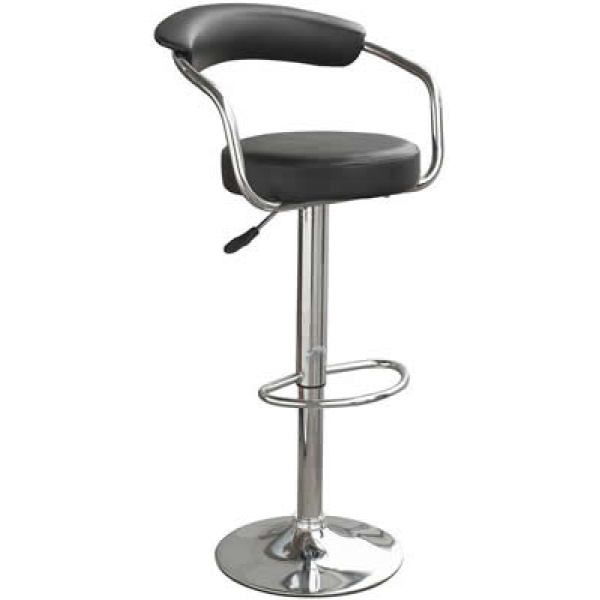 Drenzy Height Adjustable Breakfast Bar Stool Chrome Base.