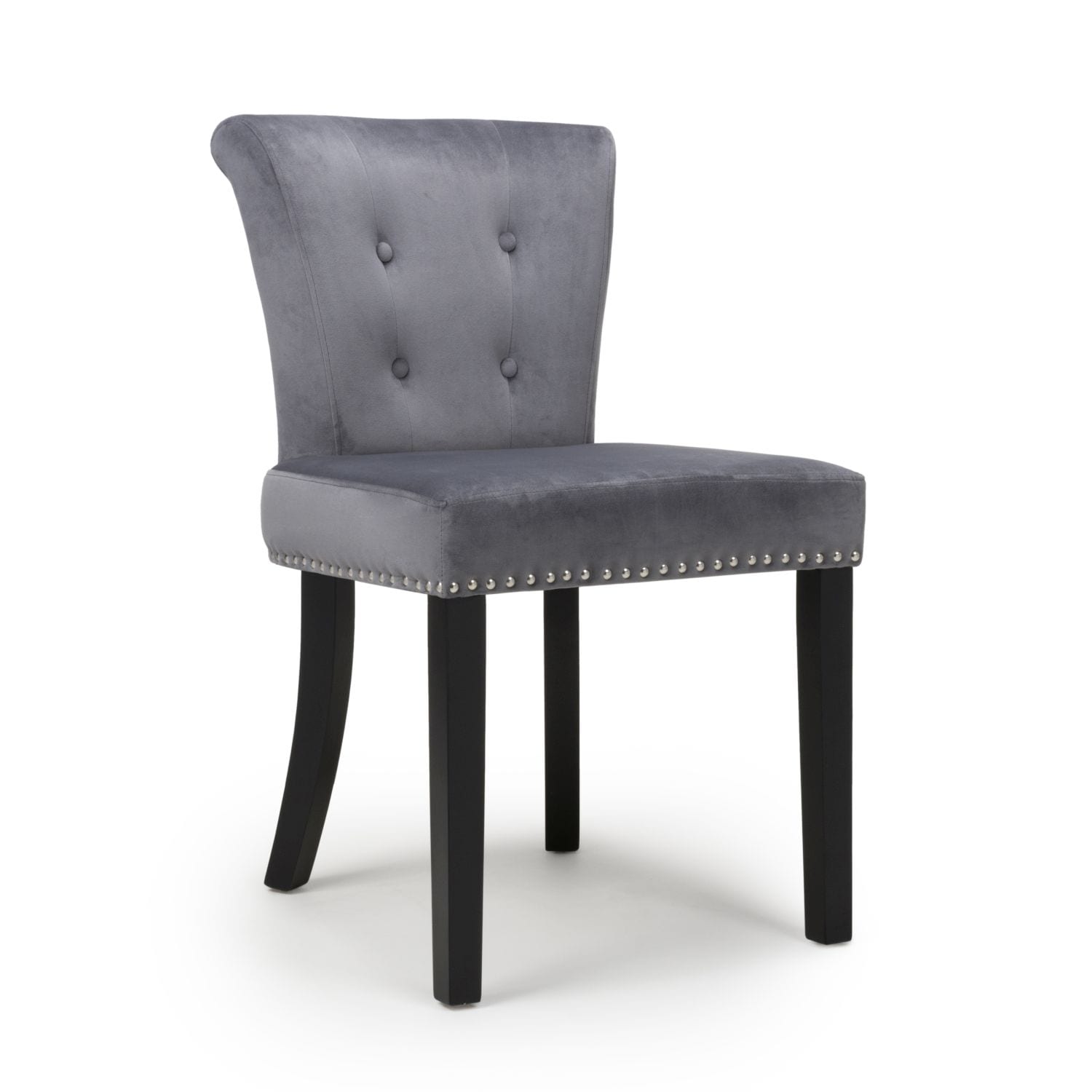Windsor Velvet Grey Accent Chair