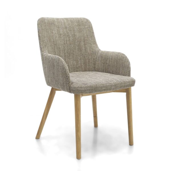 Shaw Tweed Oatmeal Chair Pair Off