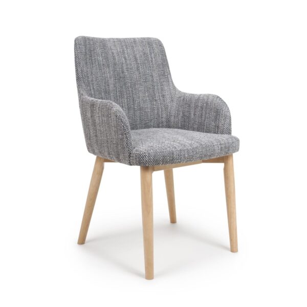 Shaw Tweed Grey Dining Chair Pair Off