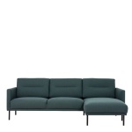 Vickie Chaiselongue Sofa (Rh) - Dark Green Black Legs