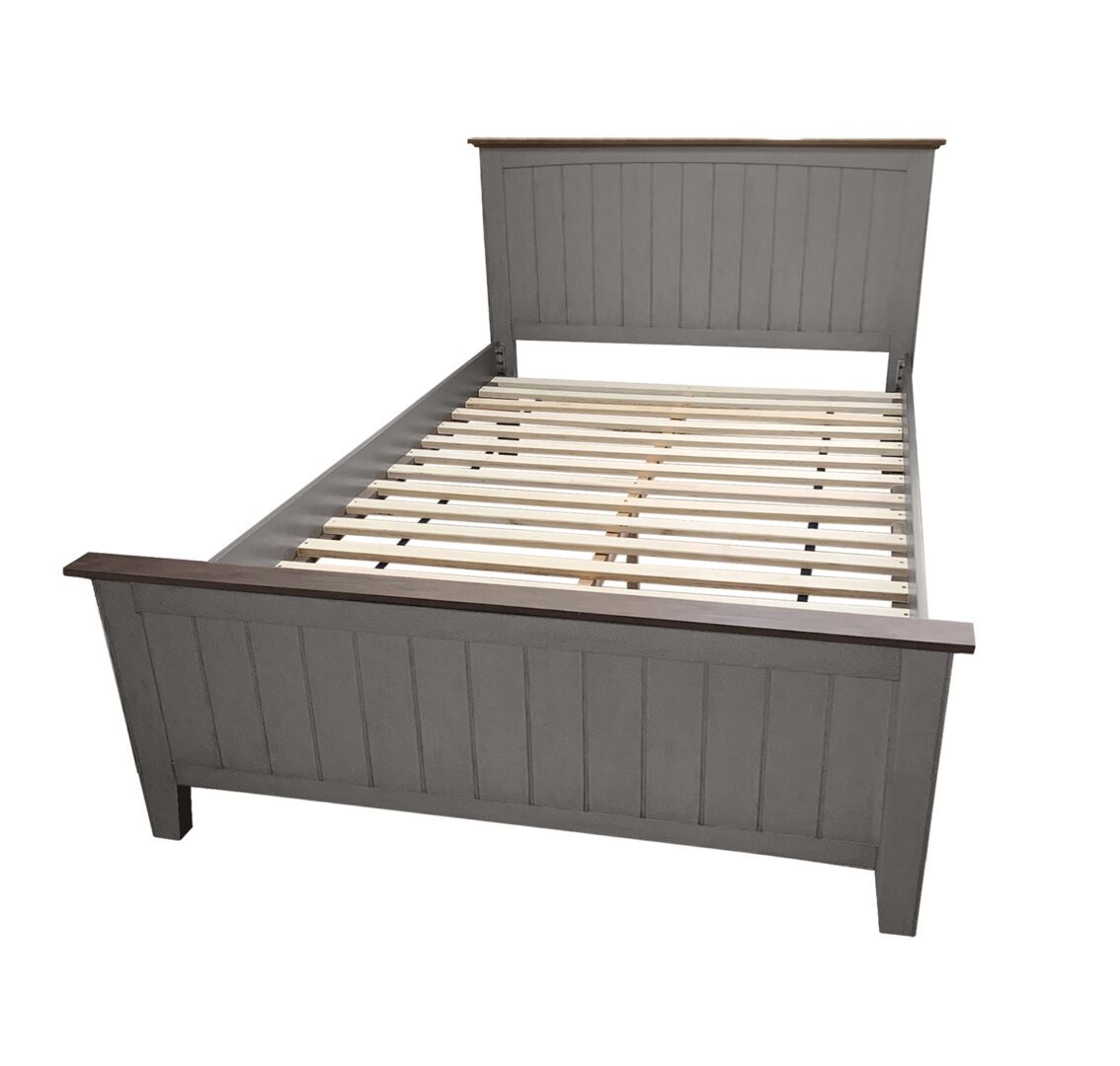 Norlyn Small Double Bed In Gunmetal Grey