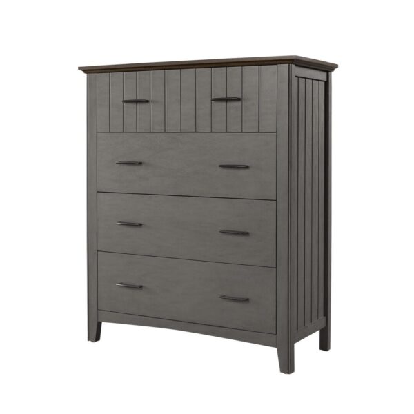 Norlyn Chest Of Drawers In Gunmetal Grey