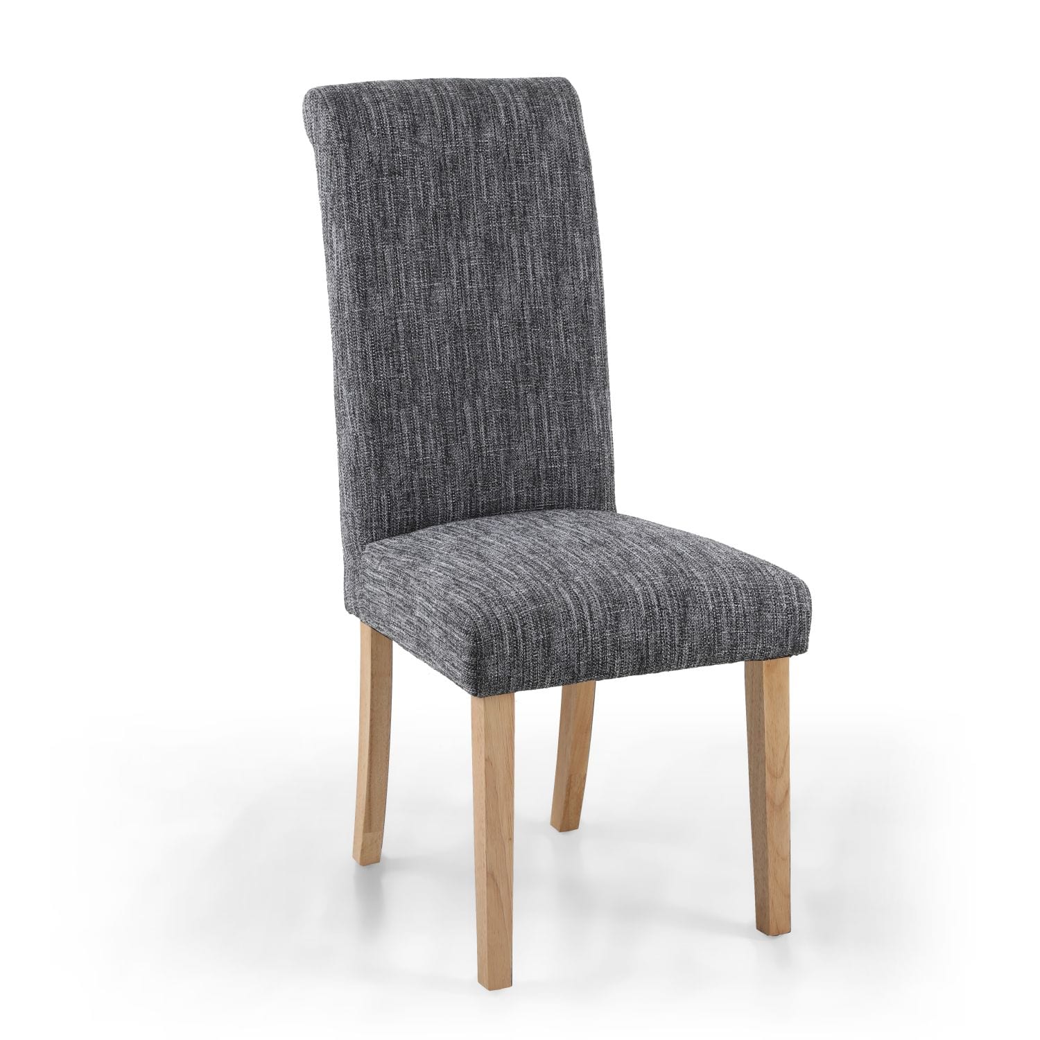 Polo Linen Effect Grey Chair In Legs