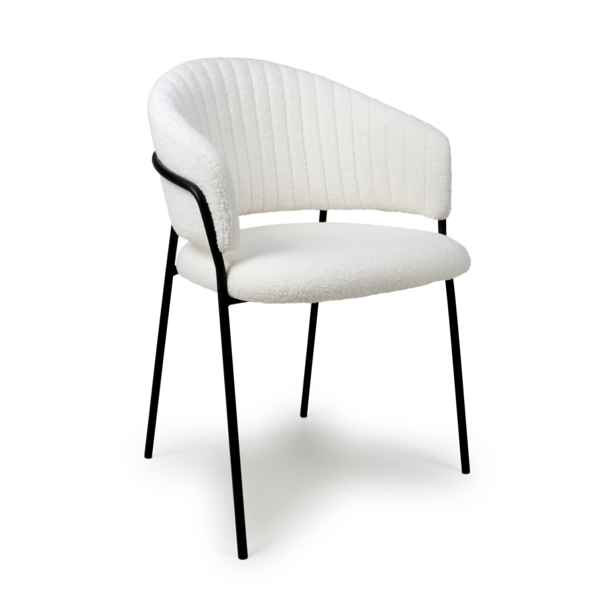 Kayo Boucle White Dining Chair