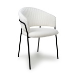 Kayo Boucle White Dining Chair