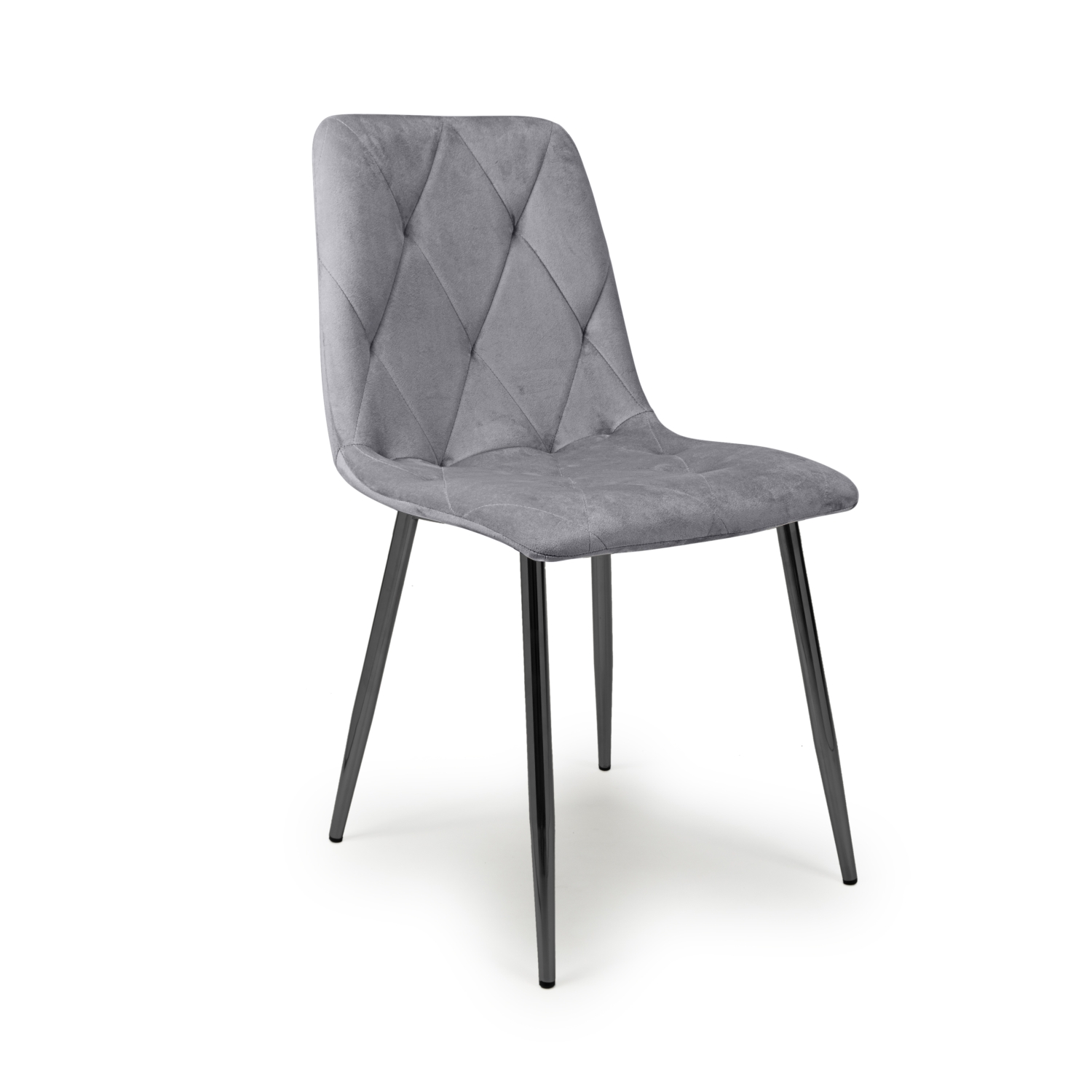 Verson Brushed Velvet Grey Dining Chair