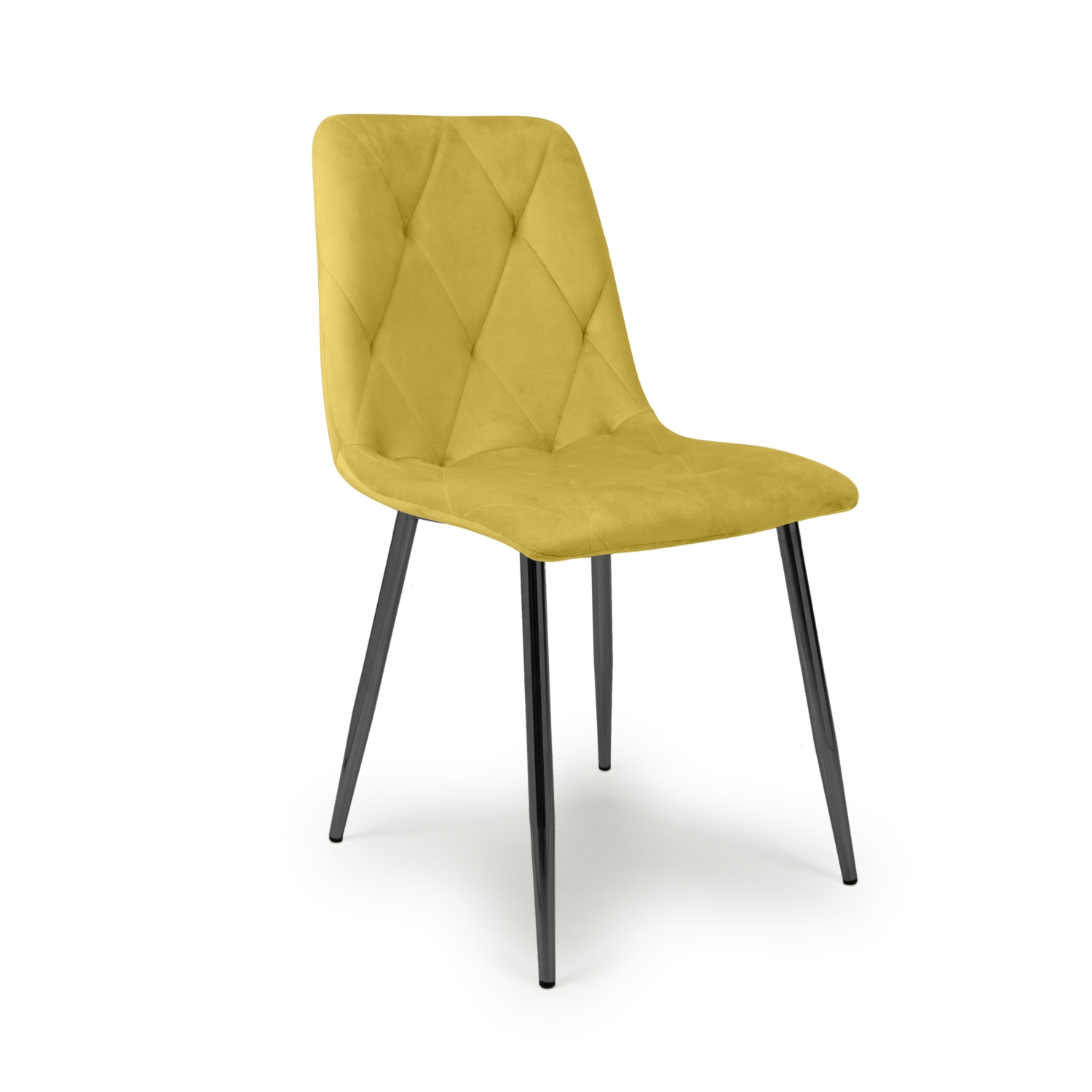 Verson Brushed Velvet Mustard Dining Chair