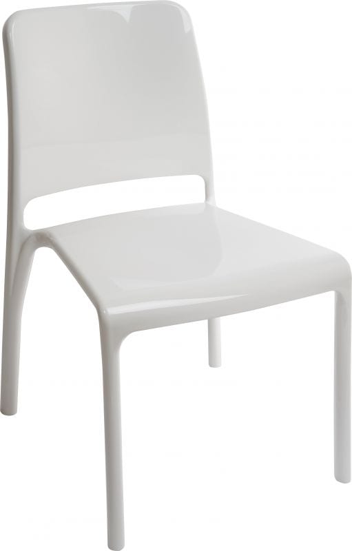 4 Charlize Acrylic Stacking Chairs - White