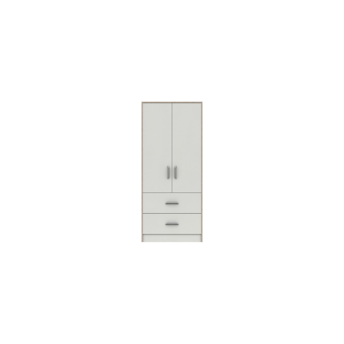 Marianne Two Door Wardrobe Drawers - White