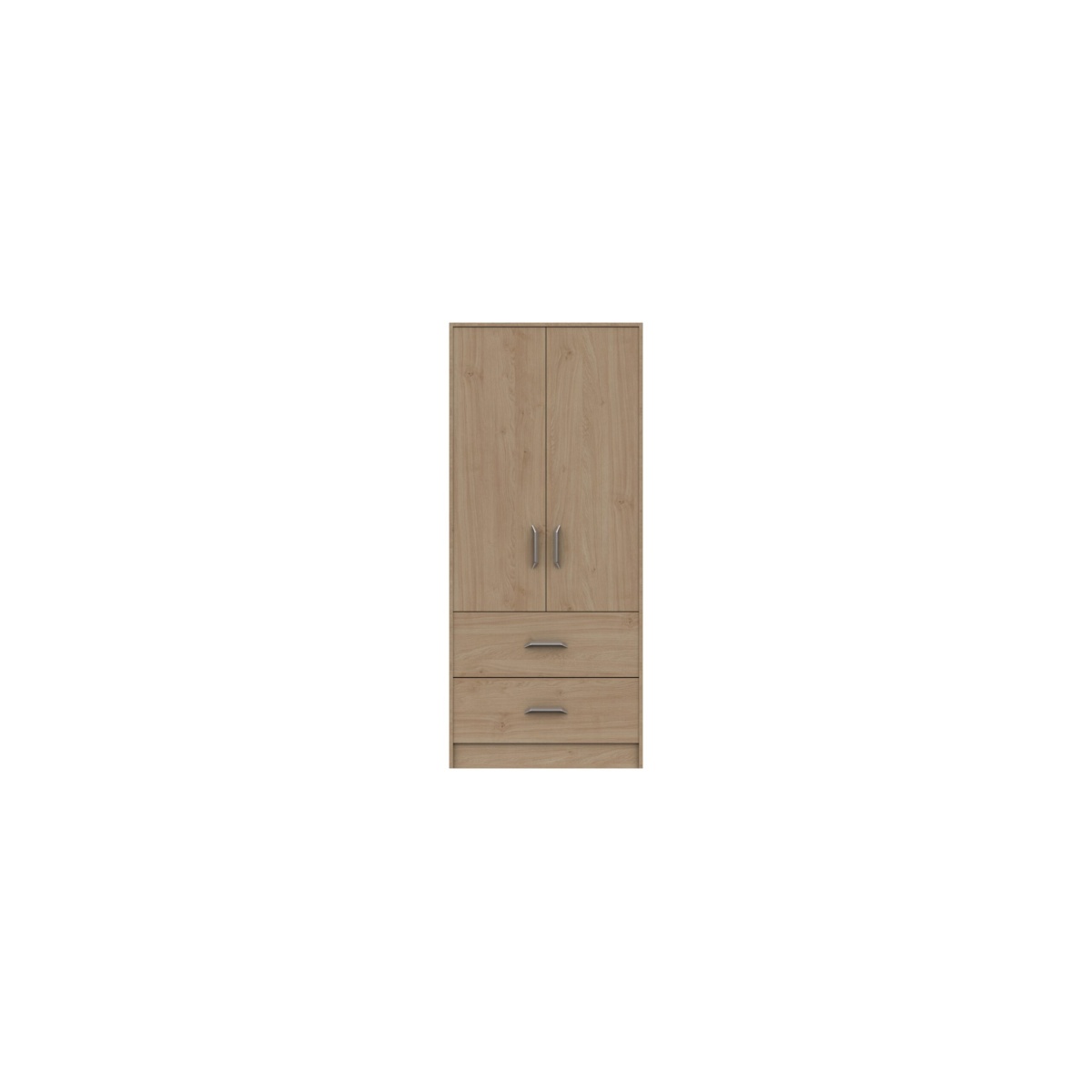 Marianne Two Door Wardrobe Drawers - Oak