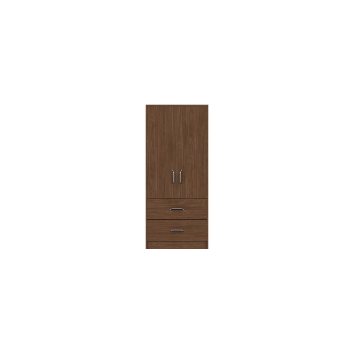 Marianne Two Door Wardrobe Drawers - Walnut