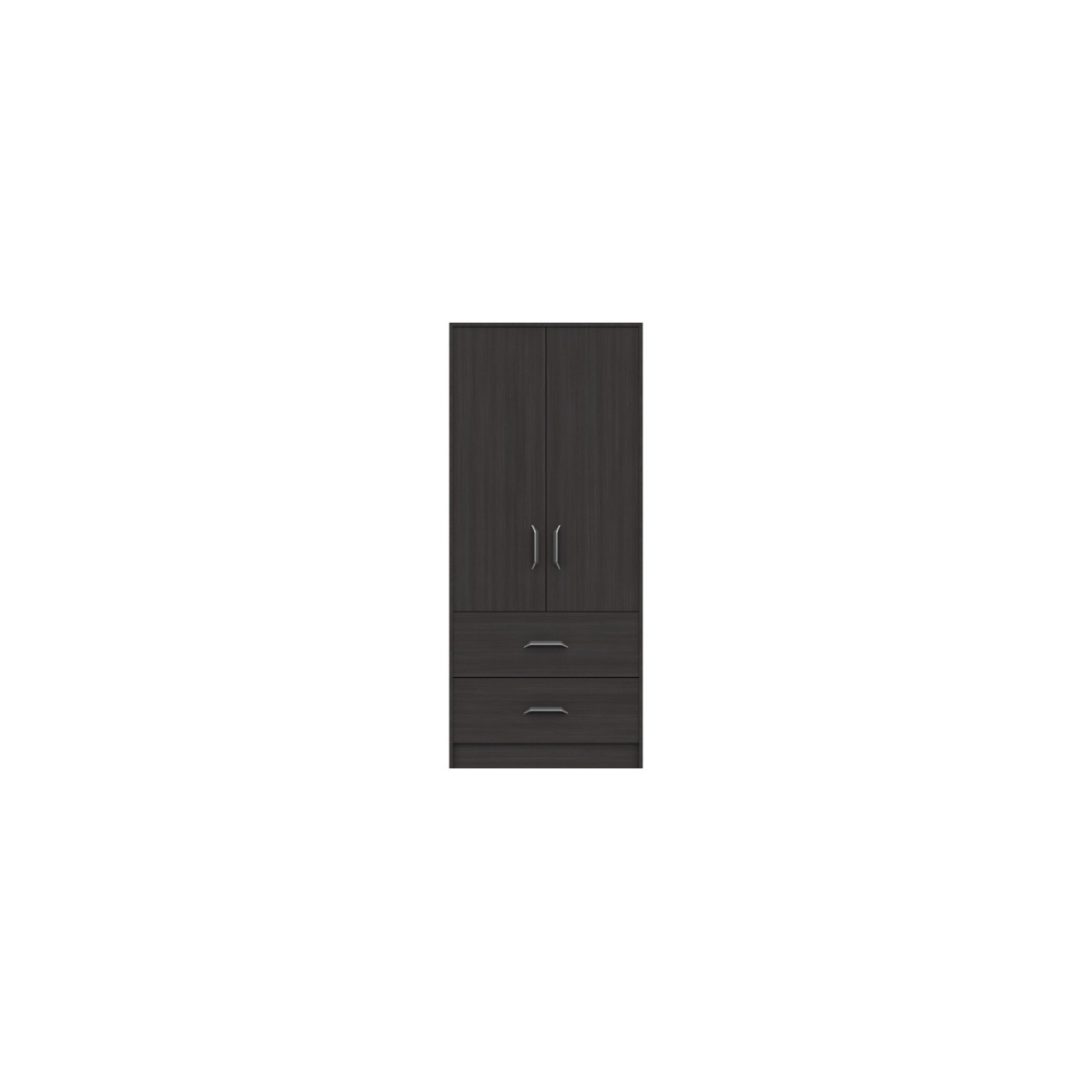 Marianne Two Door Wardrobe Drawers - Anthracite Oak