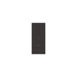 Marianne Two Door Wardrobe Drawers - Anthracite Oak