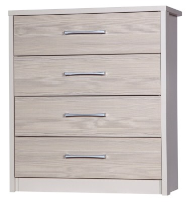 Fiona Quality Bedroom 4 Drawers Chest Cream And Champagne Uk Made