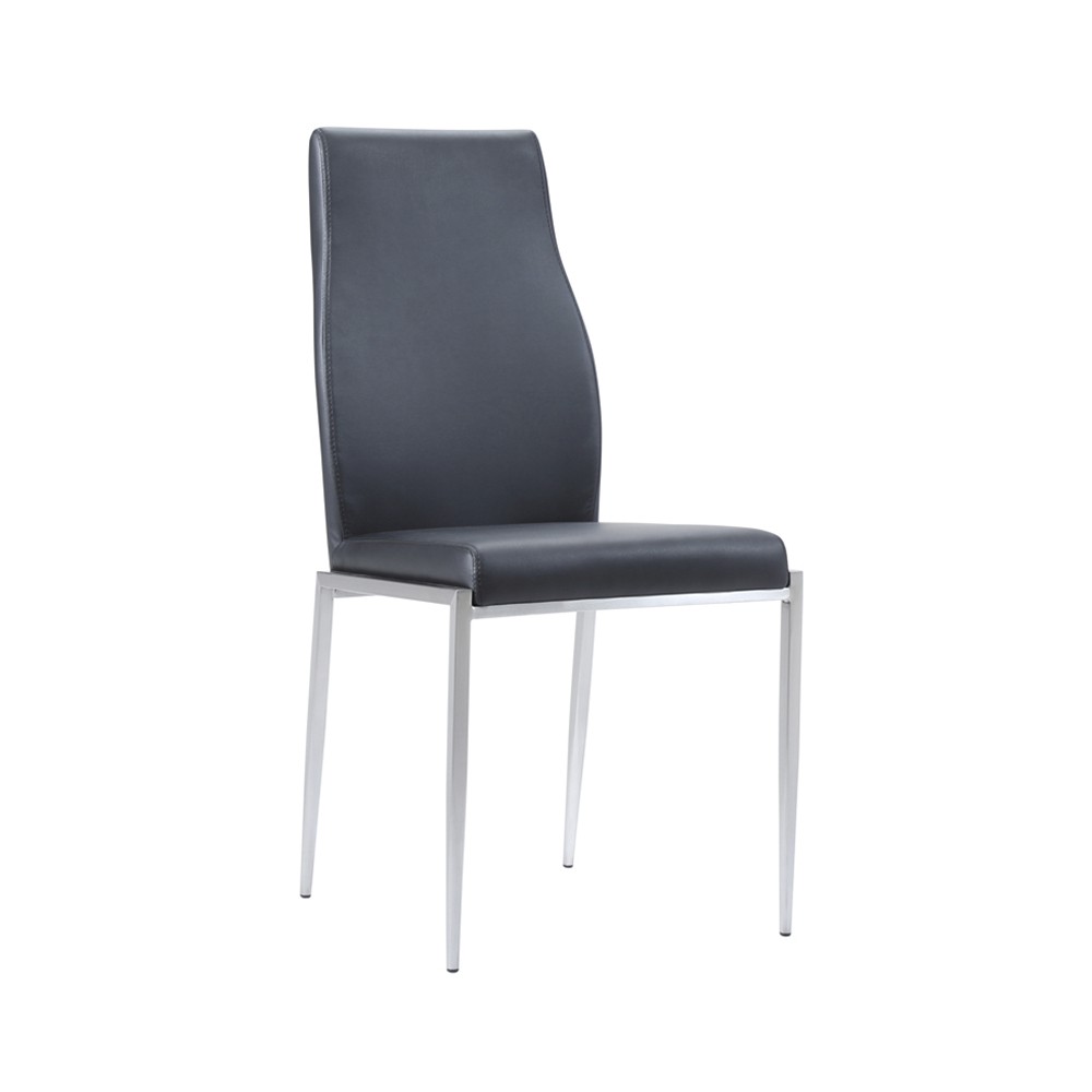 Ansta High Back Kitchen Dining Chair Black White Brown Faux