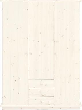 Remano Wardrobe Whitewash 2 1 Doors 3 Drawers