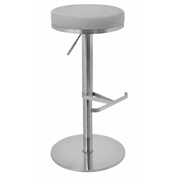 grey brushed kitchen bar stool weighted base