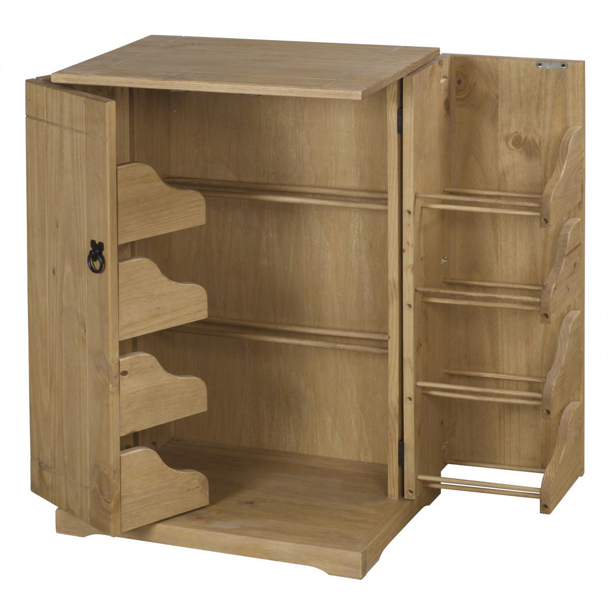 pine DVD Rack DVD Rack 510W x 330D x 790H . Distressed Solid Waxed Light Pine