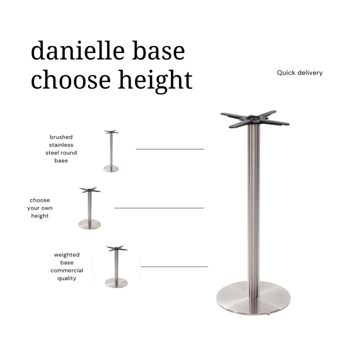 custom height table base