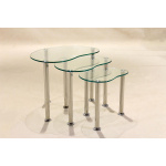 clear glass nest of tables