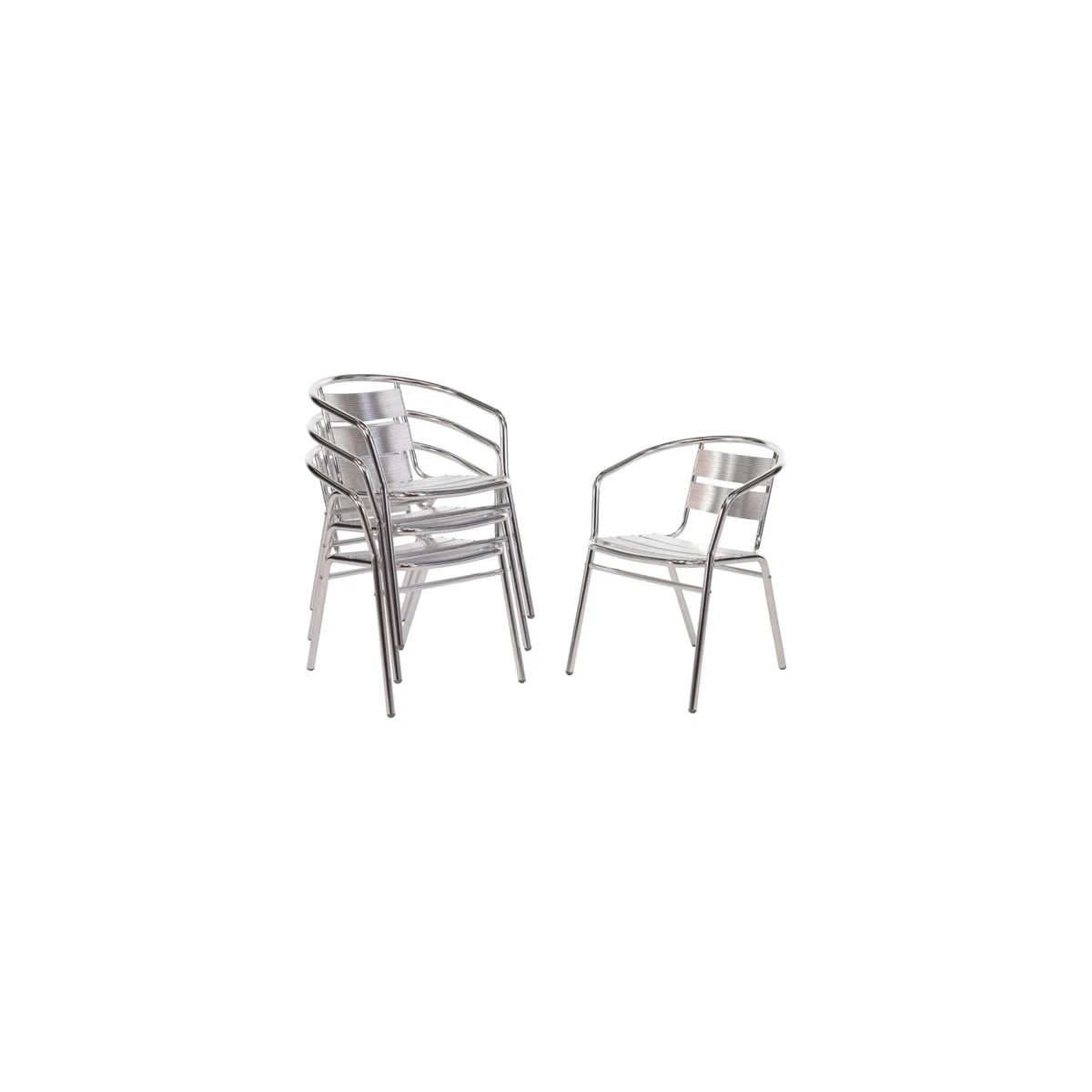 Aluminium Stacking Chairs (4 pack)