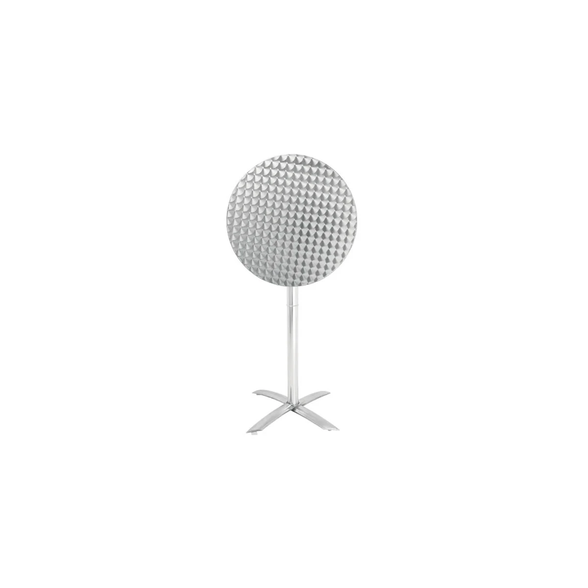 Round Flip Top Poseur Table Stainless Steel 600mm